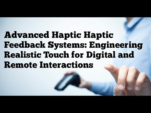 Advanced Haptic Feedback Systems: Engineering Realistic Touch for Digital and Remote Interactions
