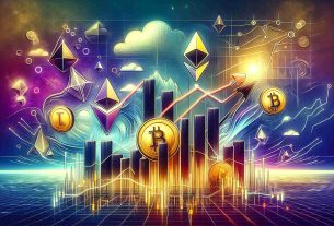 Generate a high-definition, realistic image that symbolizes the concept of a volatile crypto market, focusing on two elements signifying Pendle and Lido DAO outperforming others despite the volatility. The image might include abstract representations of market charts, ups and downs, and symbols representing Pendle and Lido DAO.