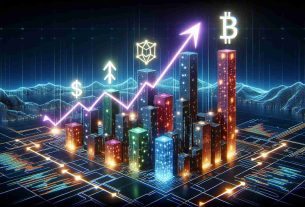 A high-definition, realistic illustration showing a symbolic representation of notable shifts in the cryptocurrency market landscape. The image could include various types of virtual currency represented as towers of glowing digital code, fluctuating height to symbolize market changes. Additionally, there would be arrows indicating upward and downward trends, and digital landscapes in the background to represent the market. The scene should ideally be illuminated in neon lights, creating a futuristic feel, and the currencies could be color-coded for recognition.