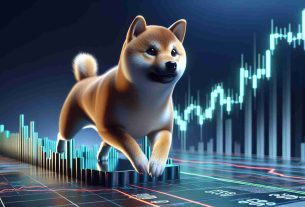 A high definition, lifelike image of a Shiba Inu dog, with a determined and hopeful expression, poised as if it is ready for a leap or a sprint. The environment around the Shiba Inu should reflect a mood of imminent recovery or rebound, similar to a market scenario after a dip. Perhaps the image could include a chart going upwards or the Shiba Inu on a platform poised to spring upwards. The Shiba Inu should stay the focus of the image.