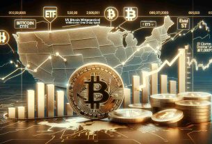 An HD image depicting the concept of 'US Bitcoin ETFs Witness Extensive Capital Withdrawals Over Five-Day Span'. Include symbols such as Bitcoin logo, graphs indicating capital withdrawal over a five-day span, the abbreviations 'ETF' written prominently, and the map of the United States. Use a realistic photographic style.