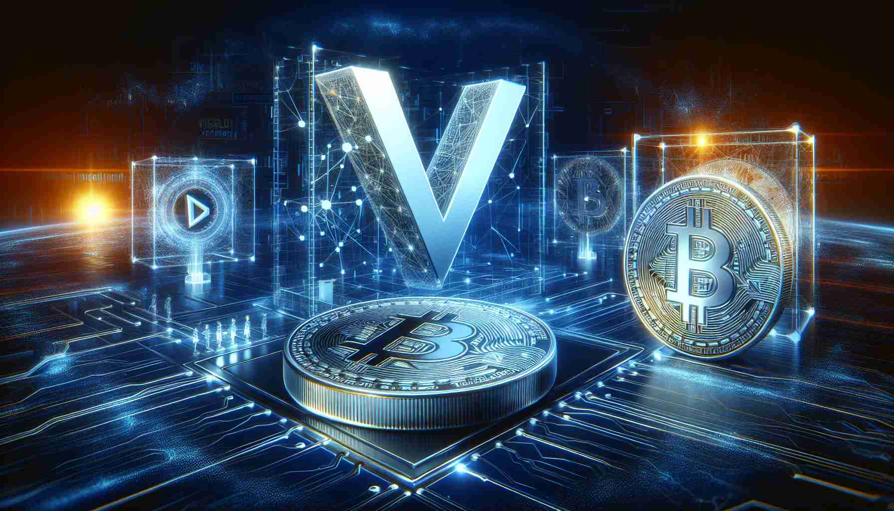 A high-definition, realistic image that visually presents the concept of the end of scrutiny for a generic digital currency and its associated network, symbolizing this event as a victory. It could include abstract representation of digital structures, computer network and the symbols of a victory.