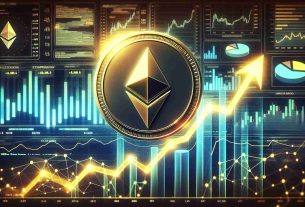 Generate a realistic high-resolution image that visually represents an optimistic forecast or prediction for the value of Solana, an emerging cryptocurrency, using symbols of growth, abundance, and prosperity. Incorporate elements that reflect the historic rise of Ethereum as an inspiration, with charts and graphs that portray a steep upward trend.