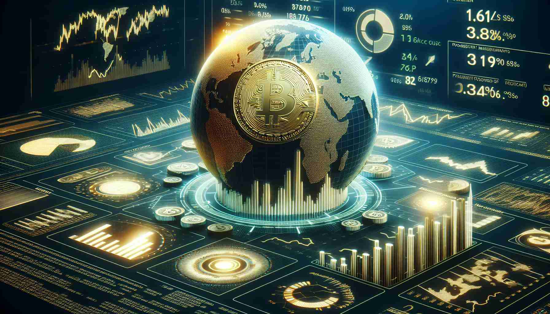 A high-definition, realistic image of a theoretical forecast displaying a resurgence in Bitcoin value, following a comprehensive market analysis. Include prominent markets that influence the cryptocurrency and visual representations of trends in the form of charts, graphs, or diagrams. Aesthetic should be modern and professional.