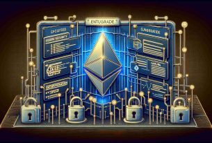 Create a detailed high-definition image that realistically depicts the concept of an imminent upgrade to the Ethereum network, named 'Pectra'. This upgrade should be portrayed as calling for heightened security measures. The design could include digital enhancements like increased encryption symbols, robust firewall imagery, and sophisticated locks. This should convey the notion of a more secure, advanced, and robust cryptocurrency network.