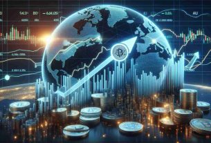 Realistic HD image of a graphical representation showing a rise in short interest for a blockchain company during the month of June.