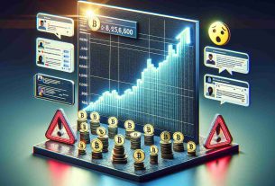 An image showing a realistic, high-definition visualization of a significant increase in social media chatter surrounding the Solana Coin. Display it as an upwards-pointing graph to denote the rally. Alongside, depict signs of raising concerns such as a worried emoji or red caution symbols. Don't include any specific social media platforms; instead, use generic icons to represent user profiles and comments.