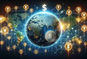 Realistic high-resolution image of the concept where Tether's USDT cryptocurrency is expanding its influence globally in tandem with the U.S. Dollar. The picture should illustrate the concept of financial technology, including symbols and graphics related to digital currencies, world maps, and networking connections.