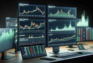 A realistic high-definition image of an array of computer monitors showcasing Alpha Reports, which is tracking the diminishing Bitcoin bull run. The monitors display multiple line graphs, trends, and significant data numbers demonstrating the declining performance of Bitcoin. A few charts are colored in shades of green and red to represent increases and decreases respectively, and all of this is shown against a backdrop of a sleek, modern technology setup.