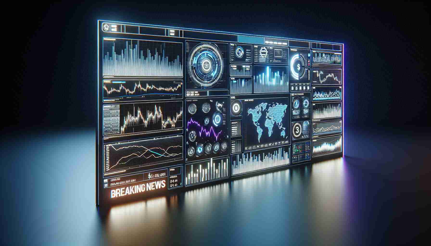 A high-definition, realistic representation of a state-of-the-art cryptocurrency trading platform. The platform appears advanced and innovative, showcasing charts, graphs, and other trading tools. Strikingly, there's a breaking news banner at the bottom of the platform screen indicating that it has just raised $12 Million in its Series A funding round.