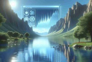 High definition digital image of a peaceful landscape, symbolizing the stabilized performance of Solana. There's a tranquil lake with crystal clear water reflecting the blue sky above. The horizon is lined with towering, sturdy mountains, encapsulating the concept of 'post-upgrade calm'. To one side, a digital screen displaying complex graphs and charts hovers above the water, representing Solana's performance statistics. Not a single ripple disturbs the serene lake, suggesting the calming effects after a system upgrade.