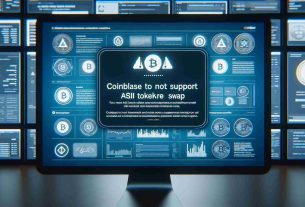 An HD image of an important notice displayed on a computer screen, the notice reads 'Coinbase will not support ASI Token Swap'. The overall ambiance is professional with other UI elements of the coinbase platform visible in the frame.