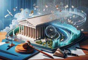 A realistic high-definition image representing a vital change in the United States' Supreme Court decisions that has led to a transformation in the regulatory landscape. The depiction should convey the complexity of the legal ecosystem, with symbolic representations such as the Supreme Court building, gavel, legal documents, and a dynamic landscape undergoing a transformation.