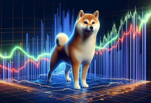 Realistic, high-definition image of a vibrant and resilient Shiba Inu dog standing on a graphical representation of a fluctuating market chart. The market graph is dynamic with ups and downs, reflecting volatility. The Shiba Inu dog appears confident and undeterred despite the market fluctuations, symbolizing the resilience of a certain cryptocurrency.