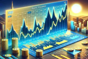 Create an HD realistic visualization chart showing the fluctuations and trends of the cryptocurrency XRP's market value on a weekly basis. The chart should clearly depict ups and downs in the currency value with dates mentioned and have an appealing, professional look.