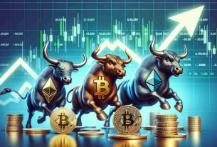 A highly detailed and realistic digital image depicting the top cryptocurrencies showing bullish potential. The image should prominently feature symbolic bull mascots incorporating elements or icons of top cryptocurrencies like Bitcoin, Ethereum, and Litecoin. These mascots charge forward against the backdrop of a stock market graph going upwards indicating favorable performance or high potential for growth. Next to each mascot, there should be a text overlay that reads, 'Bullish Potential', to signify the positive market analysis.