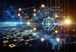 A high-definition realistic image illustrating the concept of Cardano's ecosystem expanding by integrating Inter-Blockchain Communication (IBC) for improved interoperability. The image may depict abstract symbols of expansion, integration, and interoperability, such as interconnecting vectors or nodes, flowing data streams, or merging visuals that represent different blockchain platforms.