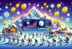 Detailed picture in high definition illustrating the concept of a digital avalanche welcoming a new virtual entity named 'Resella'. The scene should strategically allude to a new era of synergy between non-fungible tokens (NFTs) and cryptocurrency. Features could include visual elements like digital snowfall, symbolic icons related to NFTs and cryptocurrencies, and characters representing Avalanche and 'Resella'.