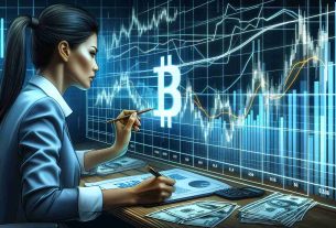 Realistic high-definition illustration of a financial expert studying a Bitcoin graph with various marked support levels. The intensity of the graph's fluctuations demonstrate the volatility of Bitcoin's price. The expert should be depicted as a South Asian female, absorbed in deep analysis.