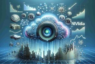 Generate a detailed, high-definition image that depicts the concept of a Market Watch. The image should include various elements that visually represent a drop in AI Stocks, a downtrend in Nvidia, and fluctuations in Bitcoin. The scene could incorporate bar graphs, charts, arrows, and numbers to represent the atmospheric conditions.