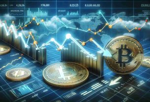 A high-definition, realistic image depicting a bitcoin market analysis that anticipates a potential correction. The diagram should show cryptocurrency statistics, such as graphs and charts, indicating a potential downward trend or adjustment in the value of Bitcoin.