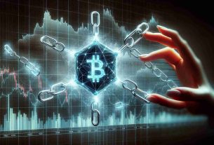 Realistic HD image representing the dilemma of Proof of Stake (PoS) network systems in the face of non-staking Exchange Traded Funds (ETFs). Perhaps this could be presented as a fluctuating stock market graph with evident lows and highs, overlaid with abstract images of a computer network (to symbolize the PoS network) and a cancelled or broken chain link (to denote the disruption by non-staking ETFs).