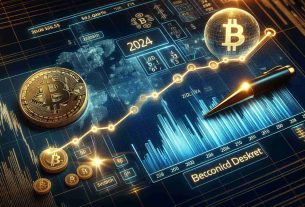 Create a high-definition, realistic image depicting the concept of Bitcoin experiencing a significant decline during the second quarter of 2024. The image should include a graph with the timeline running through 2024, specifically focusing on the second quarter. The trajectory of the graph line should portray a notable downturn to represent the decline of Bitcoin. Additional elements may include symbolic representations of financial distress, such as a bear market icon, but should not overshadow the main focus which is the Bitcoin decline.