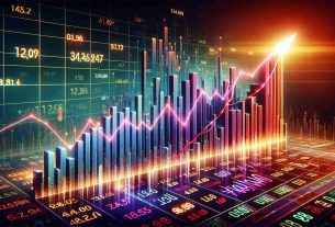 A high-definition, realistic image of a graph displaying the skyrocketing value of a digital finance asset named Convex Finance. The graph shoots upwards, indicating a significant increase in value. The background should depict a vibrant stock market setting with colorful numbers and symbols. Remember to add dramatic lighting effects to emphasize the upward movement of the Convex Finance asset.