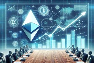 A high definition, photorealistic image of the concept of Ethereum-based Exchange Traded Funds (ETFs), represented by a set of digital symbols and graphs. The digital charts are showing an upward trend, signifying advancement. In the background, there are symbolic representations of discussions, such as microphones, podiums, and people in business attire discussing regulations about these ETFs.