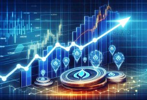 Generate a realistic, high-definition image that visualizes the concept of rising confidence in the market engagement of the digital asset named Solana. The image could include a line graph that shows an upward trend, representing market confidence, with digital icons representing Solana positioned strategically on the graph.