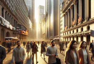 A high-definition image, true to life, of Wall Street. In the foreground, the iconic Wall Street buildings bask in the golden afternoon sun. Pedestrians of diverse descents and genders, including Hispanic and Caucasian men and women, bustle past, their faces reflecting a mix of determination and anticipation. At the sidelines, televisions screens flash the latest financial news. A headline is seen, reading 'Crypto Leaders Face Legal Reckoning'. The tangible sense of tension and excitement cloaks the area as the day's trading resumes and the financial hub rebounds from a temporary setback.