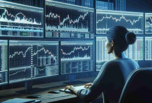 High-resolution, realistic image of a seasoned trader, who is of South Asian descent and female, sitting in front of multiple computer screens. The screens depict various financial charts and graphs tracking the market trends of the cryptocurrency Bitcoin. The trader is deeply engaged in analyzing the data, hoping to decipher the market moves of Bitcoin.