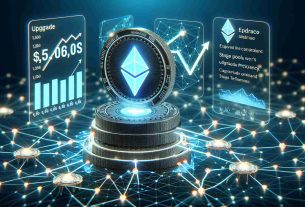 A realistic high-definition image illustrating the concept of the latest upgrade in a blockchain system such as Cardano, focusing on the boost in stake pool efficiency. Picture could include elements like digital screens displaying the growth in efficiency, 3D network nodes symbolising the stake pools, and glowing lines connecting the nodes representing the improved data transmission. Also, incorporate numeric or graphical expressions to symbolise the metrics of upgraded efficiency.