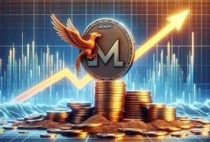 A detailed realistic high-definition landscape representing the concept of 'Monero Makes a Strong Comeback'. The image may include symbolic elements like a phoenix symbolizing rebirth or climb, a cryptocurrency coin etched with the Monero logo rising from a pile of other coins, and a chart in the background indicating an upward trend.