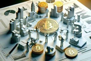 A high-definition, realistic image of a symbolic representation of the cryptocurrency market preparing for the redistribution of bitcoins from Mt. Gox to its creditors. The image can feature physical representations of bitcoins and a conceptual design of the market, but keep it devoid of real people or specific financial institutions.