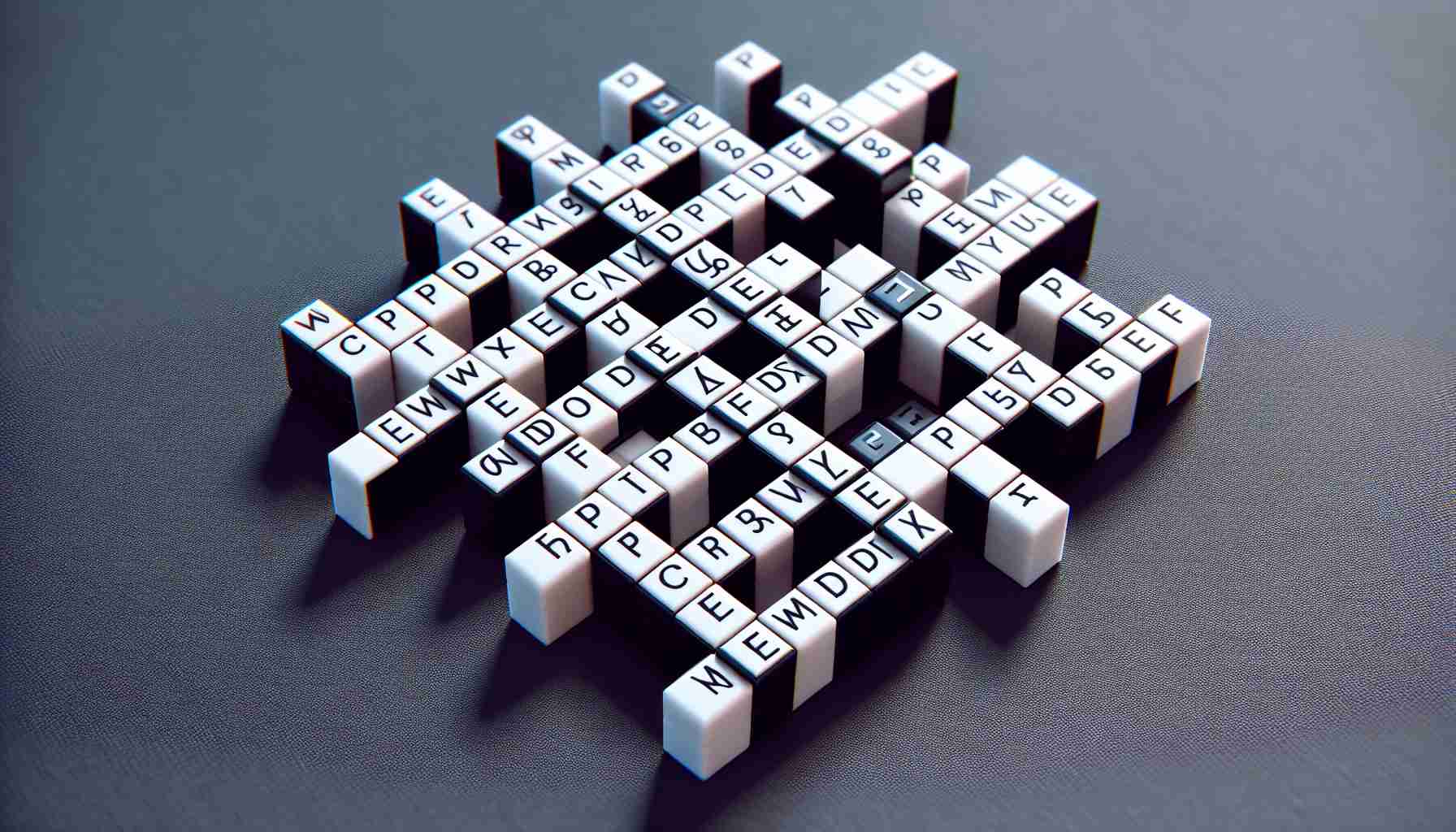 A high definition and realistic image of a mini crossword puzzle that challenges your skills. The clue boxes surround a grid of white and black squares. The clues, divided into 'Across' and 'Down' categories, invite you to fill the empty white squares with meaningful words.