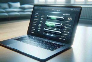 A high-definition, realistic image of a MacBook laptop being optimized for battery life. The scene shows the MacBook laptop open, revealing a screen displaying battery performance settings. In these settings, various parameters are being adjusted to maximize the overall lifespan of the battery, making it clear that battery longevity is the focus of these modifications. The model of the laptop is nondescript, focusing instead on the process of optimization rather than the specifics of the hardware.