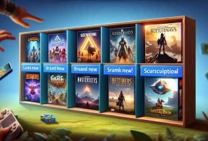 A high-definition, realistic snapshot showing several brand new, exciting games that are soon to be released on a popular subscription-based mobile gaming platform. The image should include game boxes offering a sneak peek of the gameplay. Each box should display the game title and a captivating screenshot hinting at the game's theme. Please include a variety of game genres, like puzzles, action adventures, strategy games, and role-playing games, arranged harmoniously on a digital store shelf.