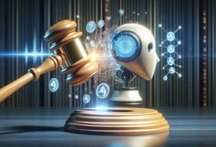 A realistic, high-definition representation of a conceptual scene showing the sparking of a legal action due to concerns over the influence of AI chatbots. This could be symbolized by a gavel hitting a stand, symbolizing legal action, with an AI chatbot represented as an abstract machine design emitting signals representing influence, all in a courtroom setting. This image should be very detailed.